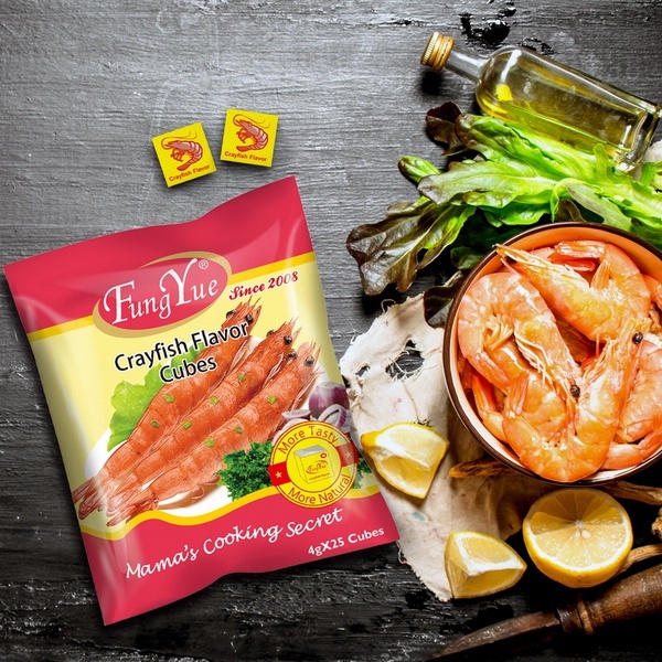 FungYue Crayfish Flavor Bouillon Cubes 100g Seasoning Manufacturer